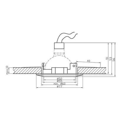 Zápustné stropné osvetlenie ZOLET 4 - 1xGU5,3, MR16, 50W, 7,7cm, okrúhle, medené