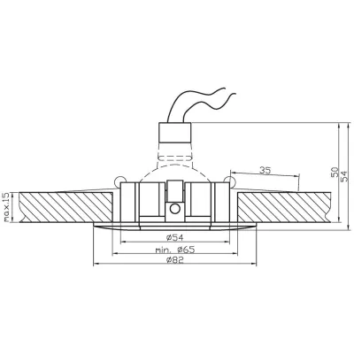 Zápustné stropné svietidlo ZOLET 3 - 1xGU5,3, MR16, 50W, 8,2cm, okrúhle, chrómované / strieborné