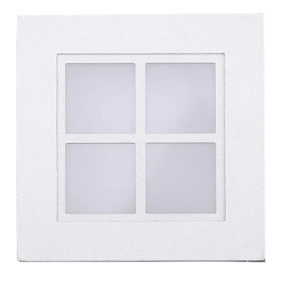 Schodiskové zápustné svietidlo ZORDA 6 - 1xG4, 20W, 9x9cm, štvorcové, biele