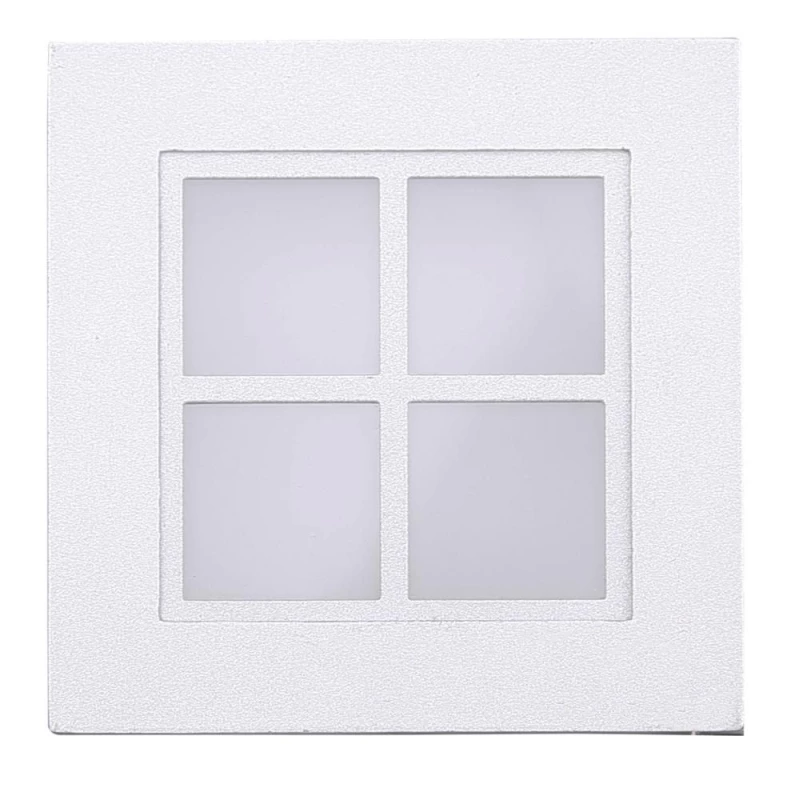Schodiskové zápustné svietidlo ZORDA 6 - 1xG4, 20W, 9x9cm, štvorcové, biele