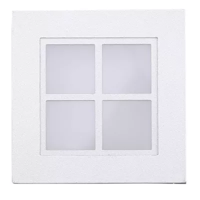 Schodiskové zápustné svietidlo ZORDA 6 - 1xG4, 20W, 9x9cm, štvorcové, biele