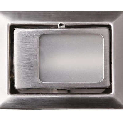 Schodiskové vstavané svietidlo ZORDA 5 - 1xG4, 20W, 8x6cm, hranaté, strieborné
