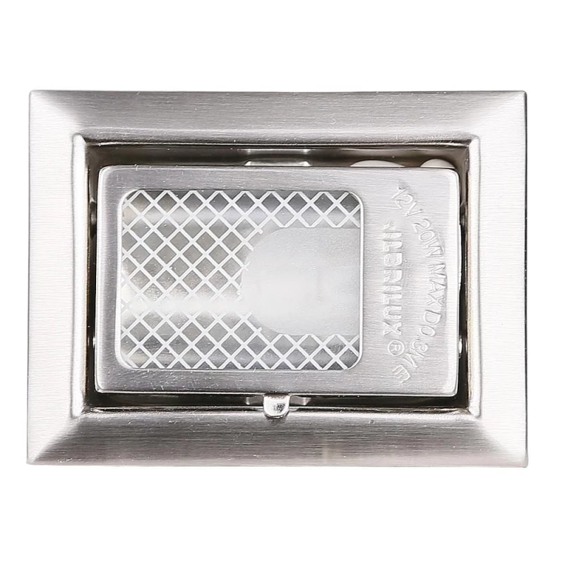 Schodiskové vstavané svietidlo ZORDA 4 - 1xG4, 20W, 8x6cm, hranaté, strieborné