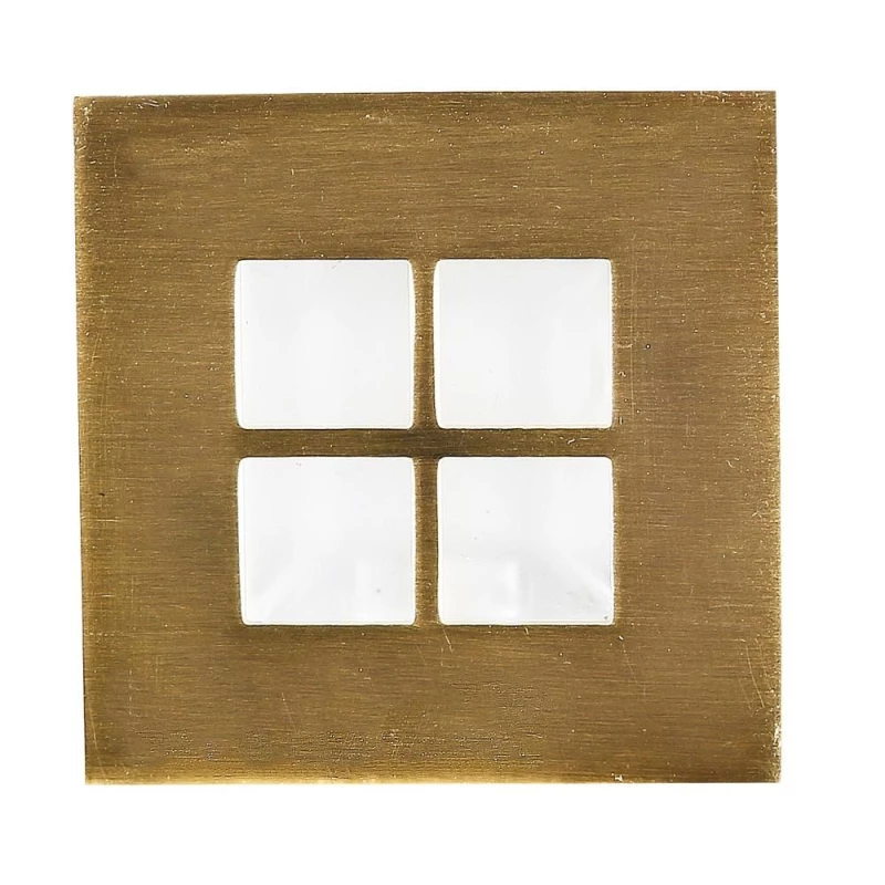 Schodiskové zápustné svietidlo ZORDA 3 - 1xG4, 20W, 7,3x7,3cm, štvorcové, zlaté