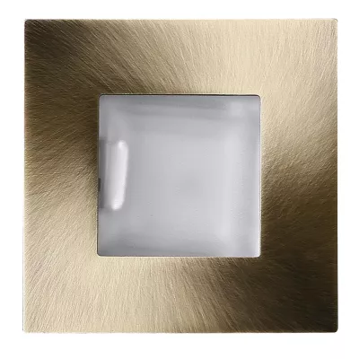 Schodiskové vstavané svietidlo ZORDA 2 - 1xG4, 20W, 7,3x7,3cm, štvorcové, patina / zlaté