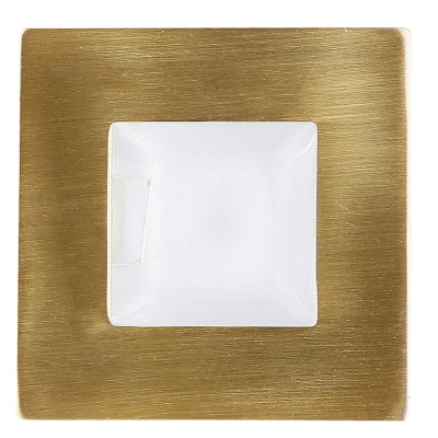 Schodiskové vstavané svietidlo ZORDA 2 - 1xG4, 20W, 7,3x7,3cm, štvorcové, zlaté