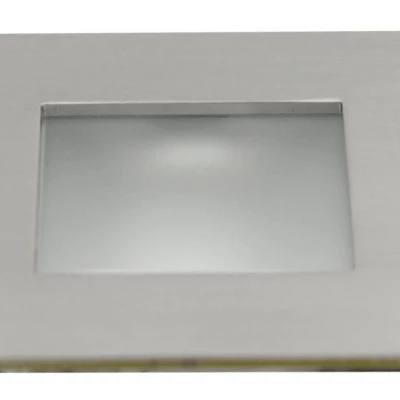 Schodiskové vstavané svietidlo ZORDA 2 - 1xG4, 20W, 7,3x7,3cm, štvorcové, strieborné
