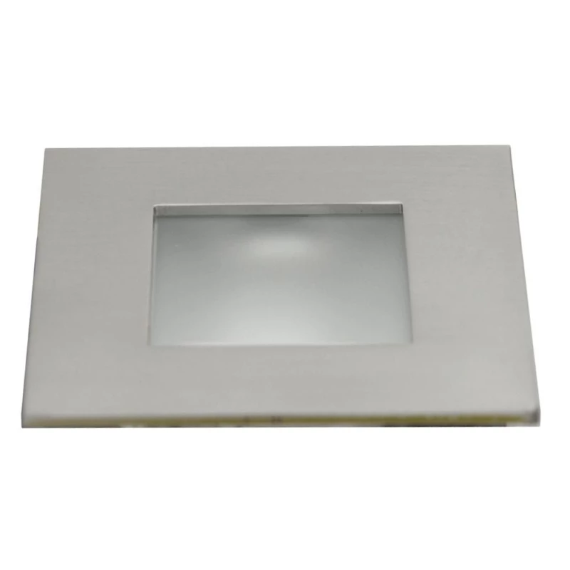 Schodiskové vstavané svietidlo ZORDA 2 - 1xG4, 20W, 7,3x7,3cm, štvorcové, strieborné