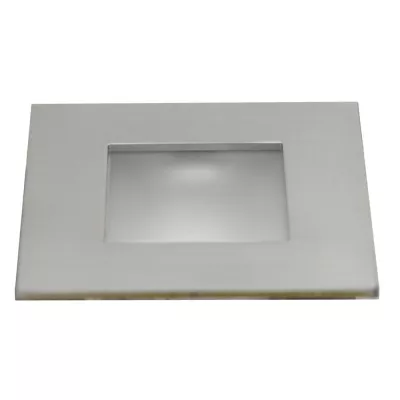 Schodiskové vstavané svietidlo ZORDA 2 - 1xG4, 20W, 7,3x7,3cm, štvorcové, strieborné