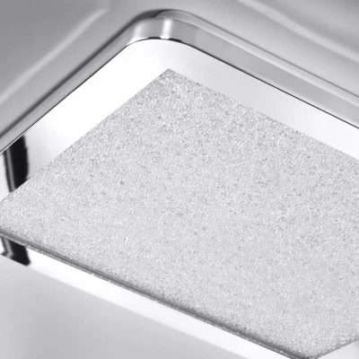 Stmievateľný LED panel do kúpeľne NEXIT - 18W, 3000K (teplá biela), 30x30cm, strieborný
