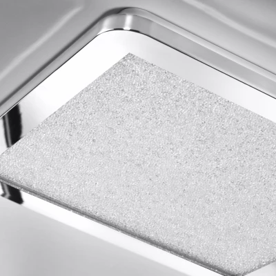 Stmievateľný LED panel do kúpeľne NEXIT - 12W, 3000K (teplá biela), 23x23cm, strieborný