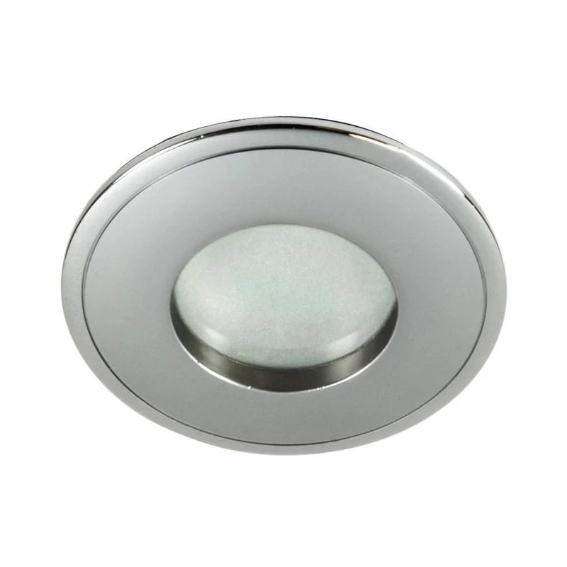 Stropné kúpeľňové zápustné svetlo DERYL 6 - 1xGU5,3, MR16, 50W, 8,4cm, okrúhle, strieborné