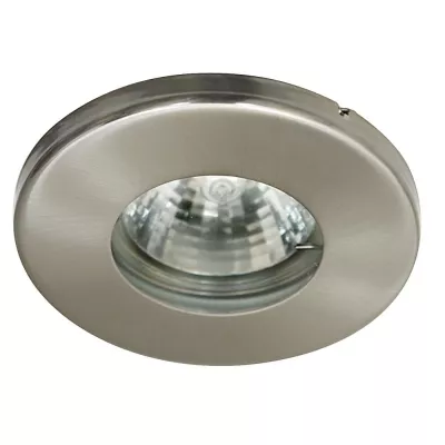 Kúpeľňové zápustné stropné svietidlo DERYL 5 - 1xGU5,3, MR16, 50W, 8,5cm, okrúhle, strieborné