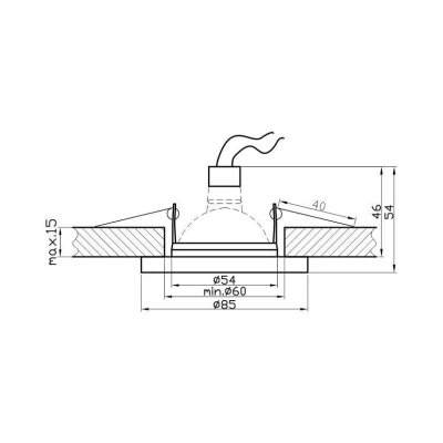 Kúpeľňové zápustné stropné svietidlo DERYL 5 - 1xGU5,3, MR16, 50W, 8,5cm, okrúhle, biele
