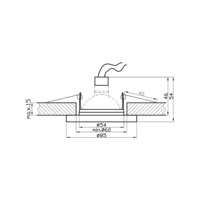 Kúpeľňové zápustné stropné svietidlo DERYL 5 - 1xGU5,3, MR16, 50W, 8,5cm, okrúhle, biele