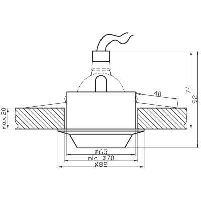 Okrúhle stropné vstavané svetlo do kúpeľne DERYL 1 - 1xGU5,3, MR16, 50W, 8,2cm, strieborné