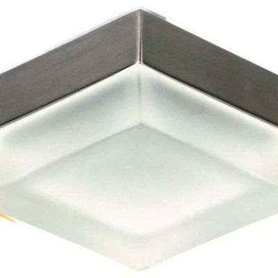 Stropné kúpeľňové zápustné svetlo DERYL 2 - 1xGU5,3, MR16, 50W, 8x8cm, štvorcové, strieborné / biele