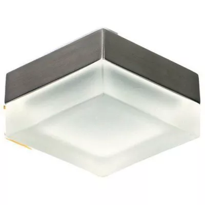 Stropné kúpeľňové zápustné svetlo DERYL 2 - 1xGU5,3, MR16, 50W, 8x8cm, štvorcové, strieborné / biele