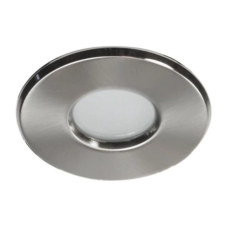 Kúpeľňové stropné vstavané svietidlo DERYL 3 - 1xGU5,3, MR16, 50W, 8,4cm, okrúhle, strieborné