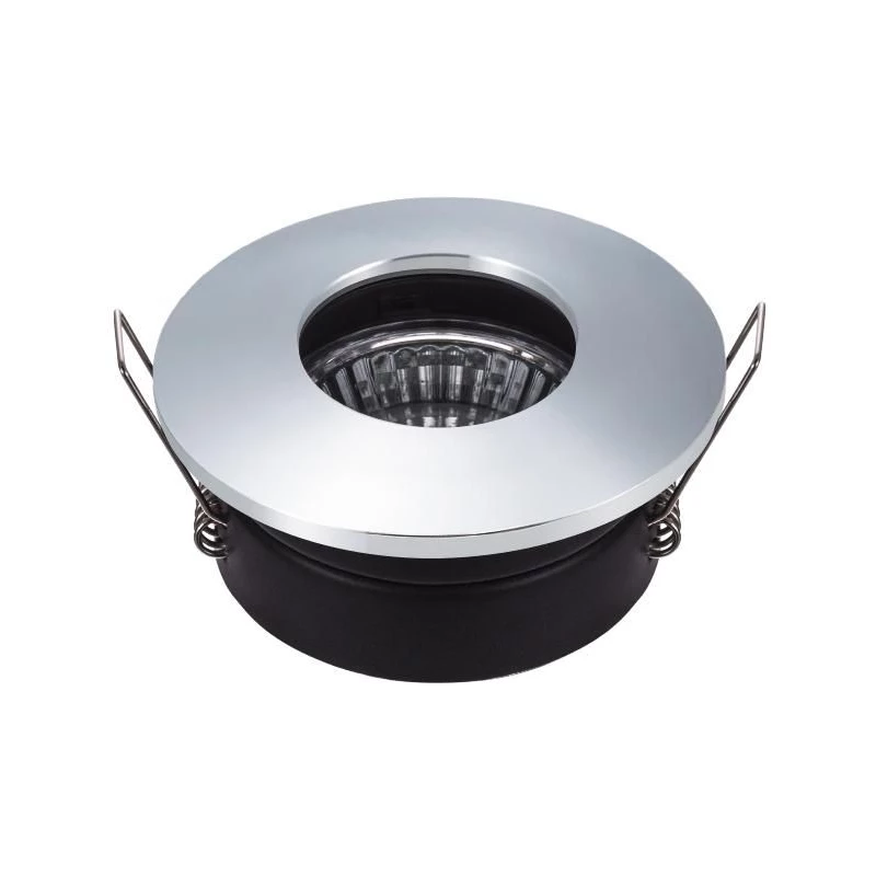 Zápustné kúpeľňové okrúhle stropné svetlo DERYL 9 - 1xGU5,3, MR16, 50W, 8,3cm, chrómované