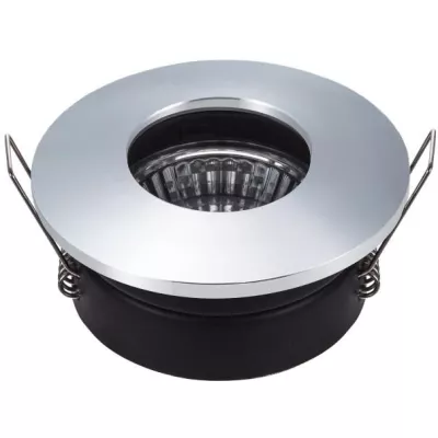 Zápustné kúpeľňové okrúhle stropné svetlo DERYL 9 - 1xGU5,3, MR16, 50W, 8,3cm, chrómované