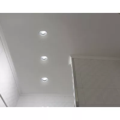 Zápustné kúpeľňové okrúhle stropné svetlo DERYL 9 - 1xGU5,3, MR16, 50W, 8,3cm, chrómované