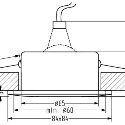 Hranaté podhľadové kúpeľňové stropné svietidlo DERYL 10 - 1xGU5,3, 50W, 8,4x8,4cm, čierne