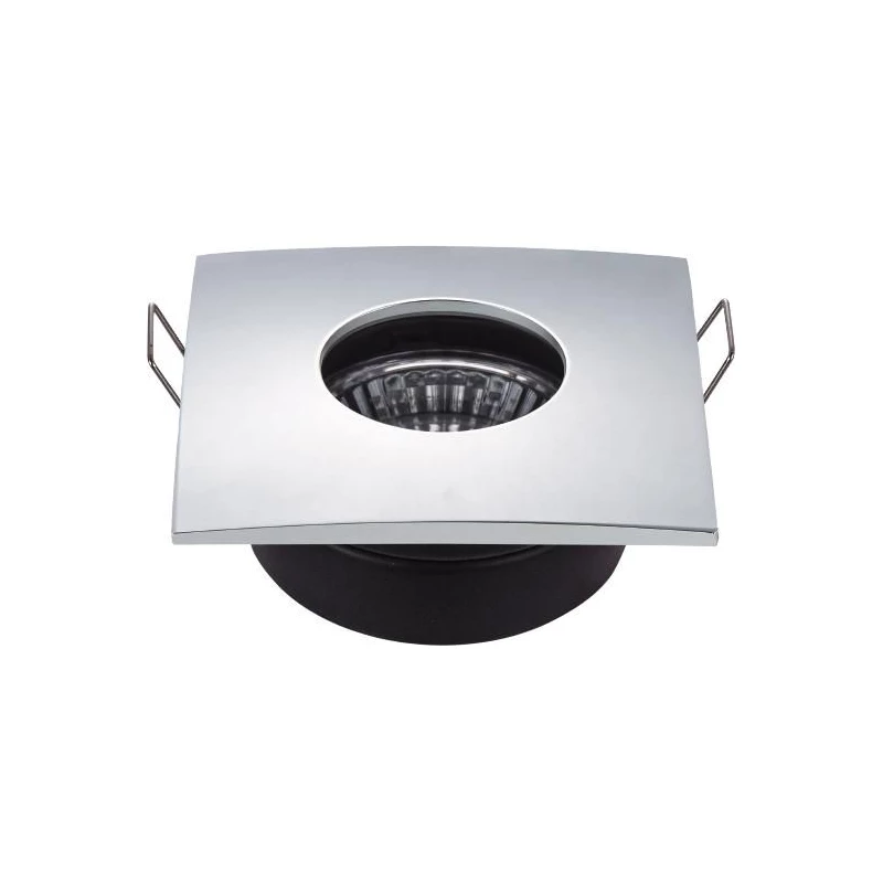 Hranaté podhľadové kúpeľňové stropné svietidlo DERYL 10 - 1xGU5,3, MR16, 50W, 8,4x8,4cm, chrómované