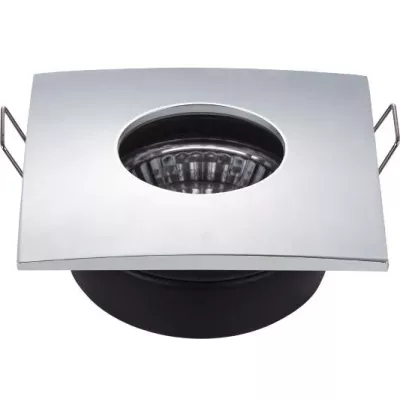 Hranaté podhľadové kúpeľňové stropné svietidlo DERYL 10 - 1xGU5,3, MR16, 50W, 8,4x8,4cm, chrómované