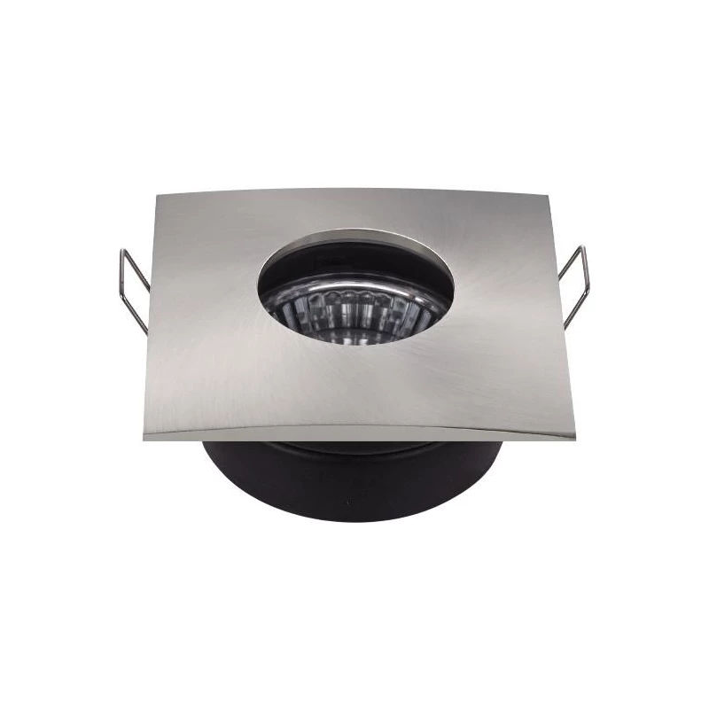 Hranaté podhľadové kúpeľňové stropné svietidlo DERYL 10 - 1xGU5,3, MR16, 50W, 8,4x8,4cm, strieborné