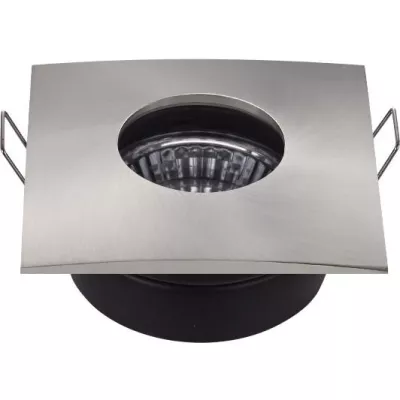 Hranaté podhľadové kúpeľňové stropné svietidlo DERYL 10 - 1xGU5,3, MR16, 50W, 8,4x8,4cm, strieborné