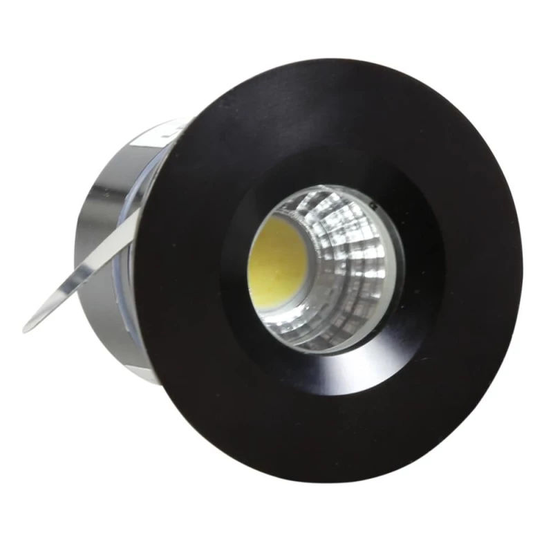 Okrúhle stropné LED svietidlo do kúpeľne DERYL 11 - 1x3W, 6500K (studená biela), 4,6 cm, čierne