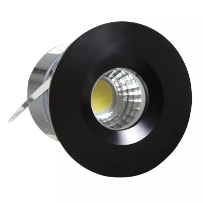 Okrúhle stropné LED svietidlo do kúpeľne DERYL 11 - 1x3W, 6500K (studená biela), 4,6 cm, čierne