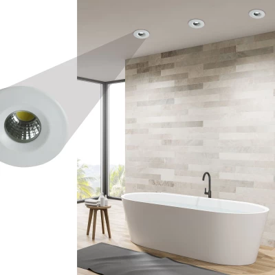 Okrúhle stropné LED svietidlo do kúpeľne DERYL 11 - 1x3W, 6500K (studená biela), 4,6 cm, biele