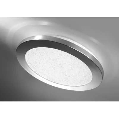 Okrúhly stmievateľný LED panel do kúpeľne PIXEL - 12W, 3000K (teplá biela), 22,5 cm, chrómovaný
