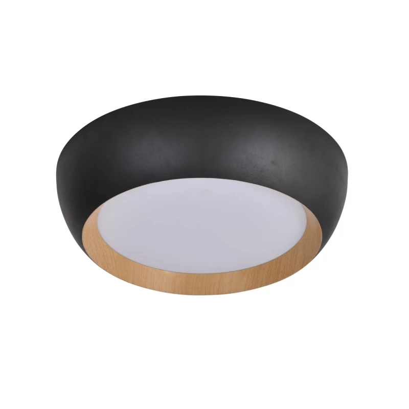 Prisadené LED stropné svietidlo ABRUZZO - 24W, 4000K (denná biela), čierne / hnedé / biele