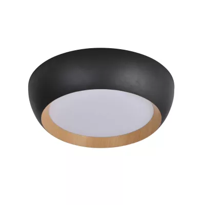 Prisadené LED stropné svietidlo ABRUZZO - 24W, 4000K (denná biela), čierne / hnedé / biele
