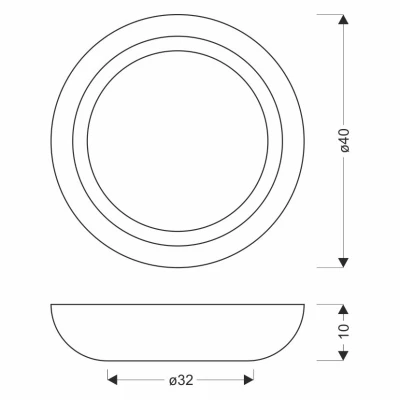 Prisadené LED stropné svietidlo ABRUZZO - 24W, 4000K (denná biela), čierne / hnedé / biele