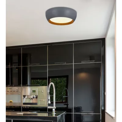 Prisadené LED stropné svietidlo ABRUZZO - 24W, 4000K (denná biela), šedé/hnedé/biele