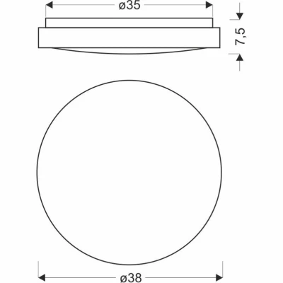 LED stropné svetlo AFLO - 24W, 3000-6000K (teplá-studená biela), hnedé / čierne / biele