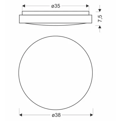 LED stropné svetlo AFLO - 24W, 3000-6000K (teplá-studená biela), hnedé / čierne / biele