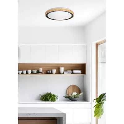 LED stropné svetlo AFLO - 24W, 3000-6000K (teplá-studená biela), hnedé / čierne / biele