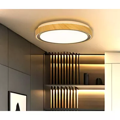 LED stropné svetlo AFLO - 24W, 3000-6000K (teplá-studená biela), hnedé / čierne / biele