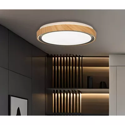 LED stropné svetlo AFLO - 24W, 3000-6000K (teplá-studená biela), hnedé / čierne / biele