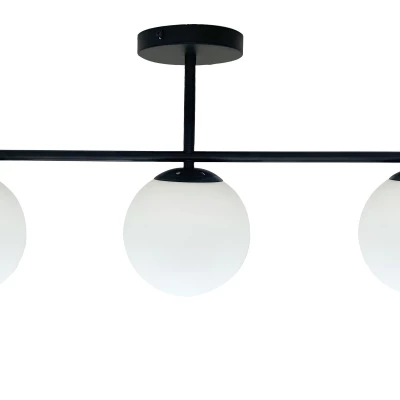 Moderné stropné osvetlenie AMADEO - 3xE14, 40W, čierne / biele
