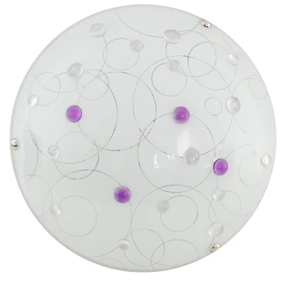 Nástenné / stropné LED svetlo ASTRO - 10W, 4000K (denná biela), 30cm, okrúhle, biele / fialové