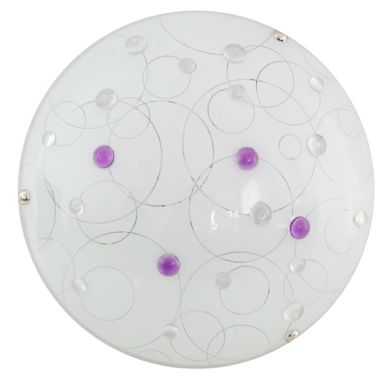 Nástenné / stropné LED svetlo ASTRO - 10W, 4000K (denná biela), 30cm, okrúhle, biele / fialové