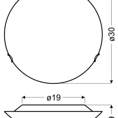 Nástenné / stropné LED svetlo ASTRO - 10W, 3000K (teplá biela), 30cm, okrúhle, biele / fialové
