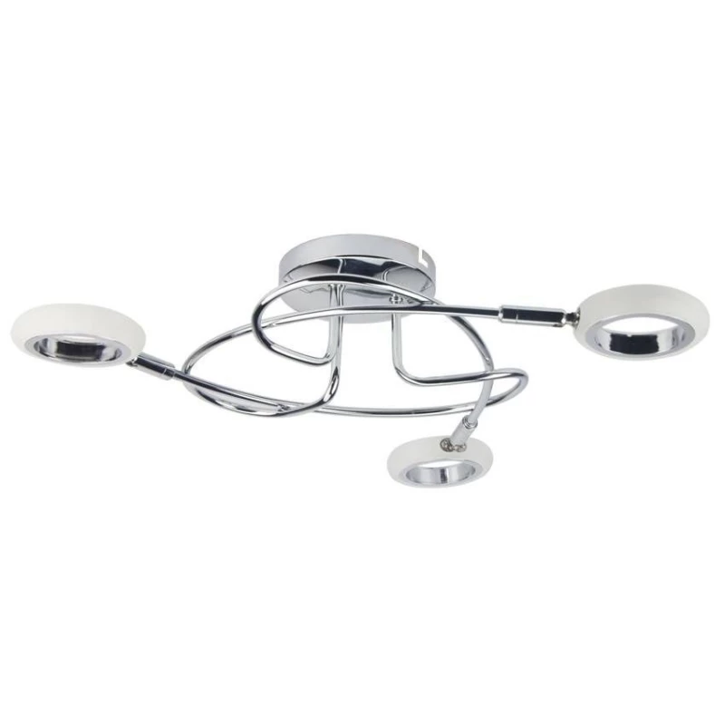 LED moderné stropné osvetlenie AURELION - 3x4W, 3000K (teplá biela), chrómované