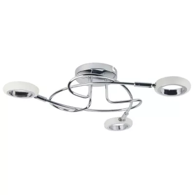 LED moderné stropné osvetlenie AURELION - 3x4W, 3000K (teplá biela), chrómované